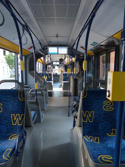 interior trim of a bus with adhesives for buses